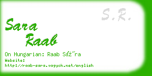 sara raab business card